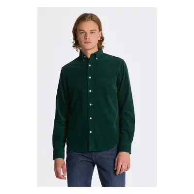 KOŠILE GANT REG UT CORDUROY SHIRT TARTAN GREEN 84796921