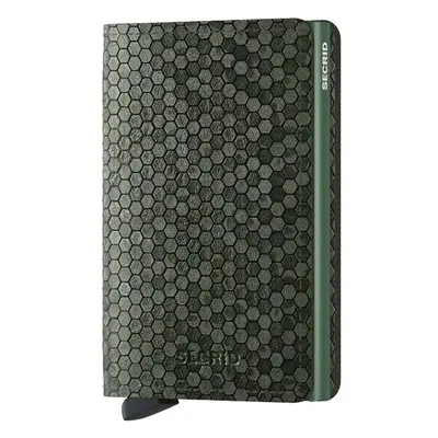 Kožená peněženka Secrid Slimwallet Hexagon Green zelená barva 90106214