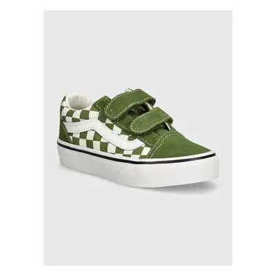 Dětské tenisky Vans Old Skool zelená barva, VN000CYWCIB1 94486020