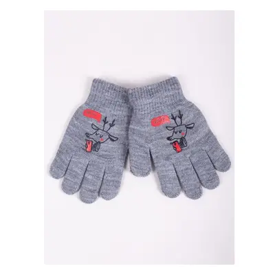 Yoclub Kidss Boys Five-Finger Gloves RED-0012C-AA5A-010 74836885