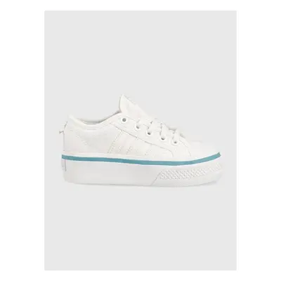 Dětské tenisky adidas Originals NIZZA PLATFORM C bílá barva 83436027