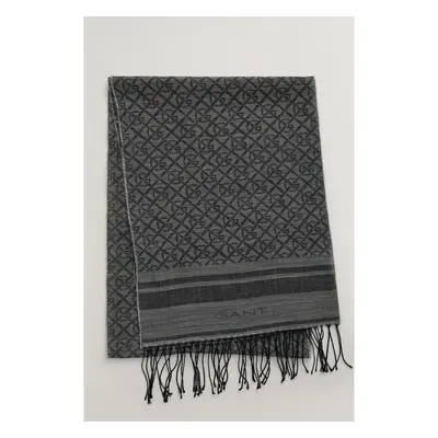 ŠÁLA GANT WOOL GRAPHIC SCARF EBONY BLACK 84605612