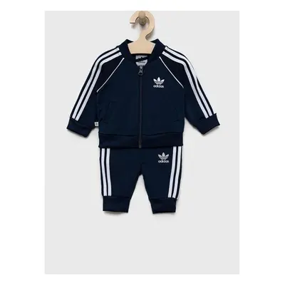 Dětská tepláková souprava adidas Originals tmavomodrá barva 72760277