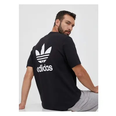 Bavlněné tričko adidas Originals Classics Back+Front Trefoil černá 83436097