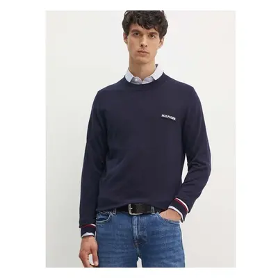 Bavlněný svetr Tommy Hilfiger tmavomodrá barva, lehký 94663839