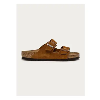 Semišové pantofle Birkenstock Arizona pánské, hnědá barva, 1009526 58987160