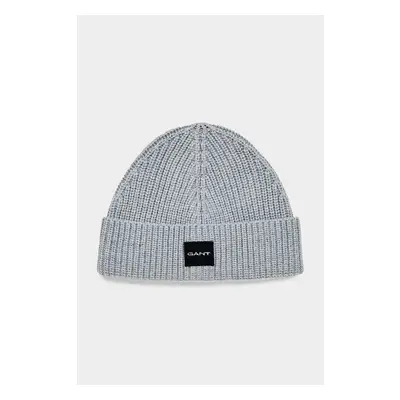 ČEPICE GANT UNISEX. COTTON RIB KNIT BEANIE GREY MELANGE 84606330