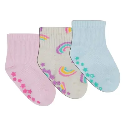 Converse rainbows 3pk gripper socks PINK 85570184