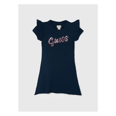 Dívčí šaty Guess tmavomodrá barva, mini 90824419