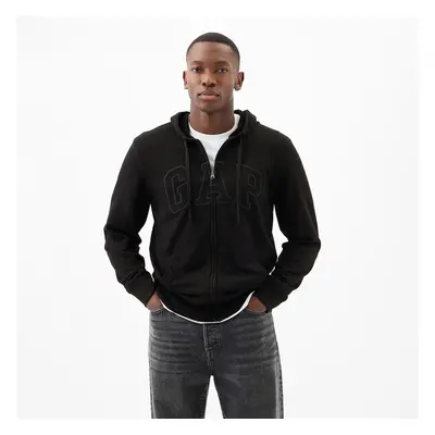 Mikina GAP French Terry Fullzip Logo Hoodie True Black S 91671578