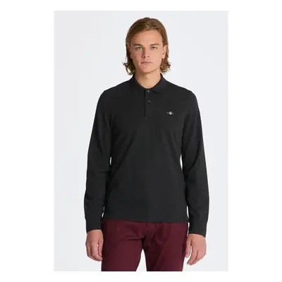 POLOKOŠILE GANT REG SHIELD LS PIQUE RUGGER BLACK 84605951