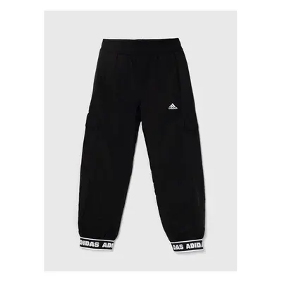 Dětské tepláky adidas černá barva, hladké 90023249