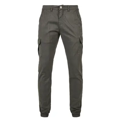 URBAN CLASSICS AOP Glencheck Cargo Jog Pants - darkgrey 74164191