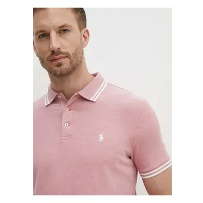 Polo tričko Polo Ralph Lauren růžová barva, 710941492 93875959