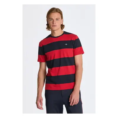 TRIČKO GANT BAR STRIPE SS T-SHIRT RICH RED 85175873