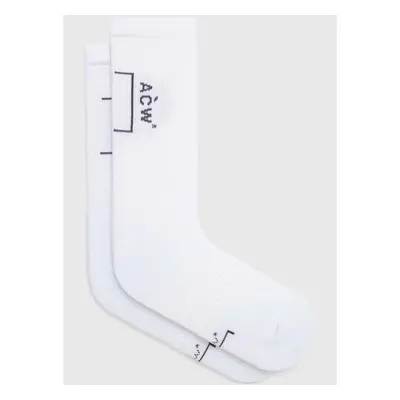 Ponožky A-COLD-WALL* BRACKET SOCK pánské, bílá barva, ACWMSK034C 89697922