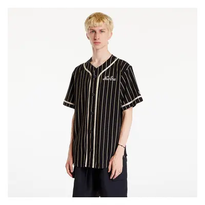 Tričko New Era Pinstripe Jersey Black/ Stone S 95598927