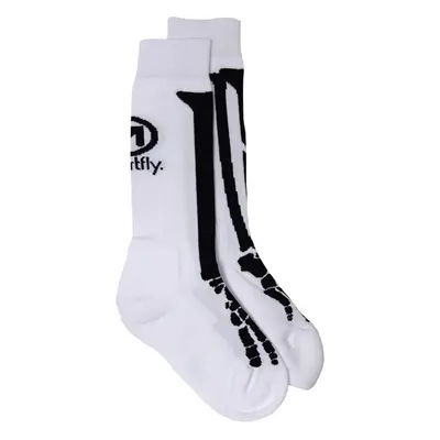 Meatfly ponožky Bones Long Socks – CO B – White | Bílá 87185699