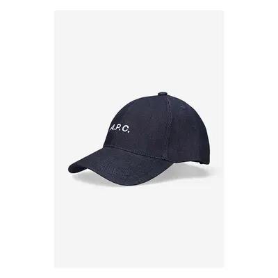 Kšiltovka A.P.C. Casquette Charlie tmavomodrá barva, s aplikací, COCSX 84016028