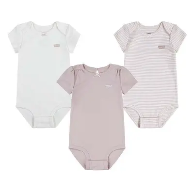 Bavlněné kojenecké body Levis LVG 3PK BOW BODYSUIT SET 3-pack 90507084