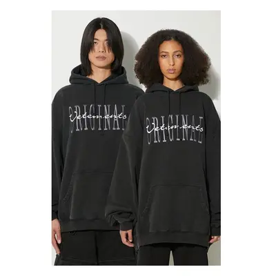 Mikina VETEMENTS Original Logo Hoodie černá barva, s kapucí, s 92784875