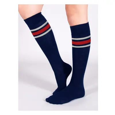 Yoclub Kidss Girls Cotton Knee-high Socks SKA-0048G-AA00-003 Navy Blue 81476214