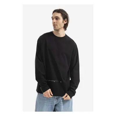 Bavlněná mikina Tom Wood Rivoli Long Sleeve 22292.975 pánská, černá 84005181