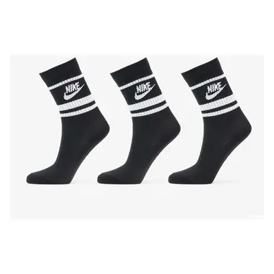 Ponožky Nike NSW Everyday Essential Crew Socks 3-Pack Black/ White XL 93720626