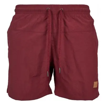 Pánské koupací kraťasy Urban Classics Block Swim Shorts - cherry 43839470