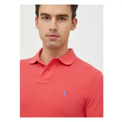 Polo Ralph Lauren Bavlněné polo tričko Ralph Lauren červená barva, 75401091