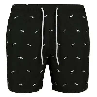 URBAN CLASSICS Embroidery Swim Shorts - shark/black/white 83508157