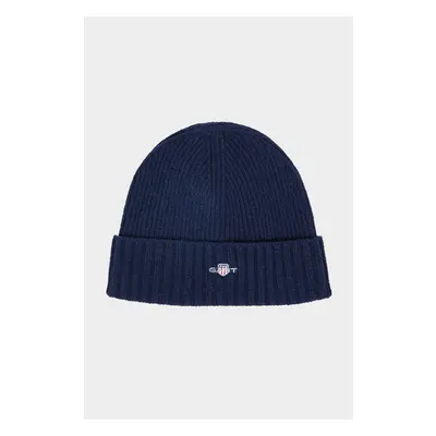 ČEPICE GANT UNISEX. SHIELD WOOL BEANIE MARINE 86389961