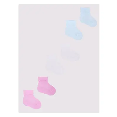 Yoclub Kidss Baby Girls Turn Cuff Cotton Socks 3-Pack SKA-0009G-0000 92107011