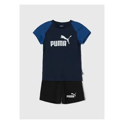 Dětská souprava Puma Short Polyester Set B tmavomodrá barva 91546642