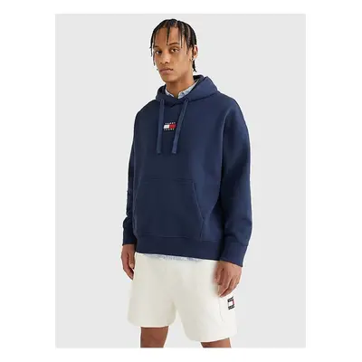 Tommy Hilfiger Jeans Tmavě modrá pánská mikina s kapucí Tommy Jeans 73642007