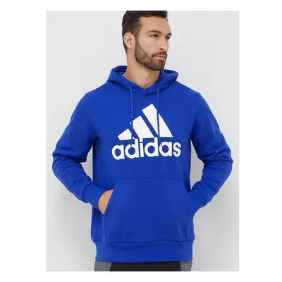 Bavlněná mikina adidas pánská, kapucí, potiskem 77231421