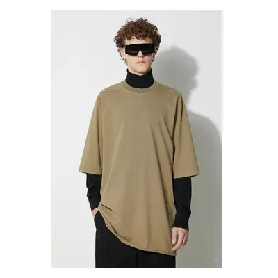 Rick Owens DRKSHDW Bavlněné tričko Rick Owens zelená barva 84530044