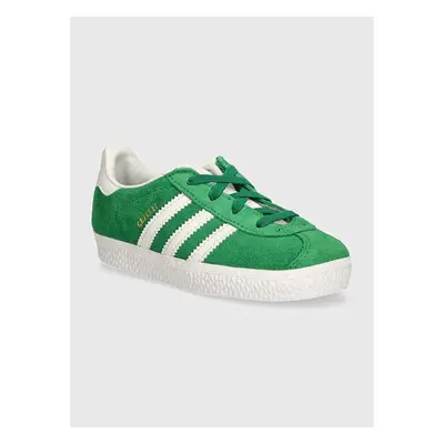 Dětské semišové sneakers boty adidas Originals GAZELLE CF EL zelená 94596499