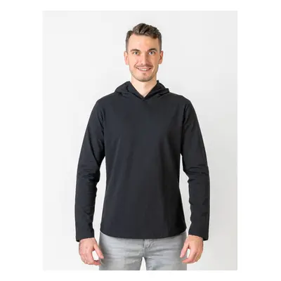 TallGuys Pánský klasický dlouhý rukáv | s kapucí | Deep black | 65373592