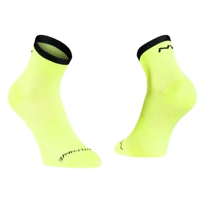 Cyklistické ponožky NorthWave Origin Mid Yellow Fluo/Black 92856058