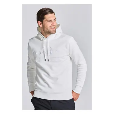 MIKINA GANT REG TONAL SHIELD HOODIE EGGSHELL 76936446