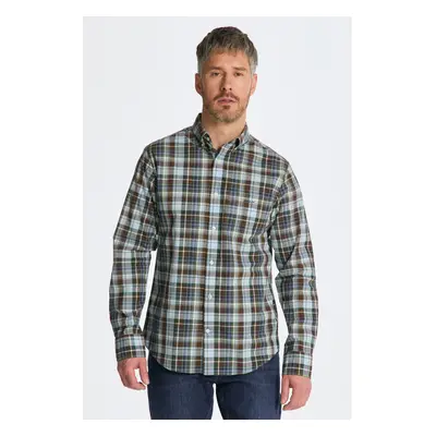 KOŠILE GANT REG POPLIN MEDIUM CHECK SHIRT RICH BROWN 84606354