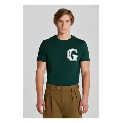 TRIČKO GANT G GRAPHIC T-SHIRT TARTAN GREEN 87542999