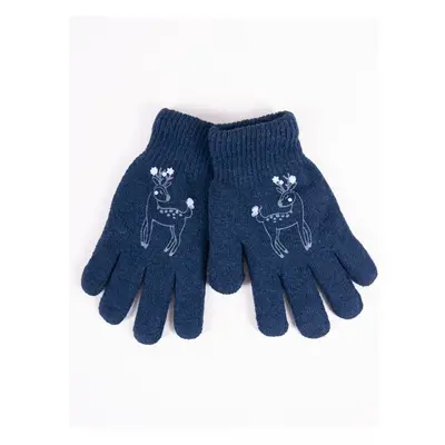 Yoclub Kidss Gloves RED-0201G-AA5A-003 Navy Blue 74670237