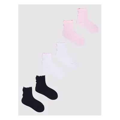 Yoclub Kidss Girls Socks With Frill 3-Pack 2 91101507