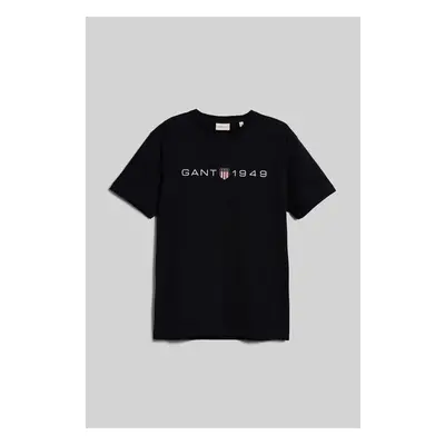 TRIČKO GANT PRINTED GRAPHIC SS T-SHIRT BLACK 88110749