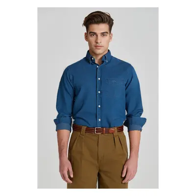 KOŠILE GANT REG INDIGO DOT SHIRT DARK INDIGO 89451269