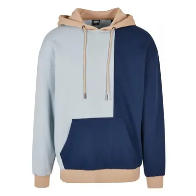 URBAN CLASSICS Oversized Color Block Hoody - summerblue/darkblue 72168330