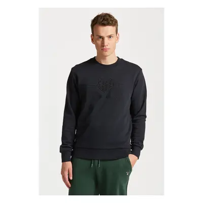 MIKINA GANT REG TONAL SHIELD C-NECK SWEAT BLACK 89791862