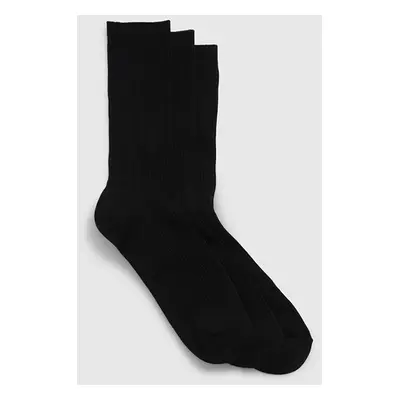 Ponožky GAP Basic Crew Socks 3-Pack True Black V2 Universal 91764307